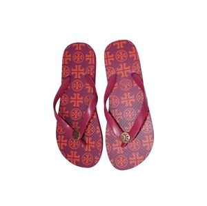 TORY BURCH
Pink Logo Flip Flops Flats Sandals